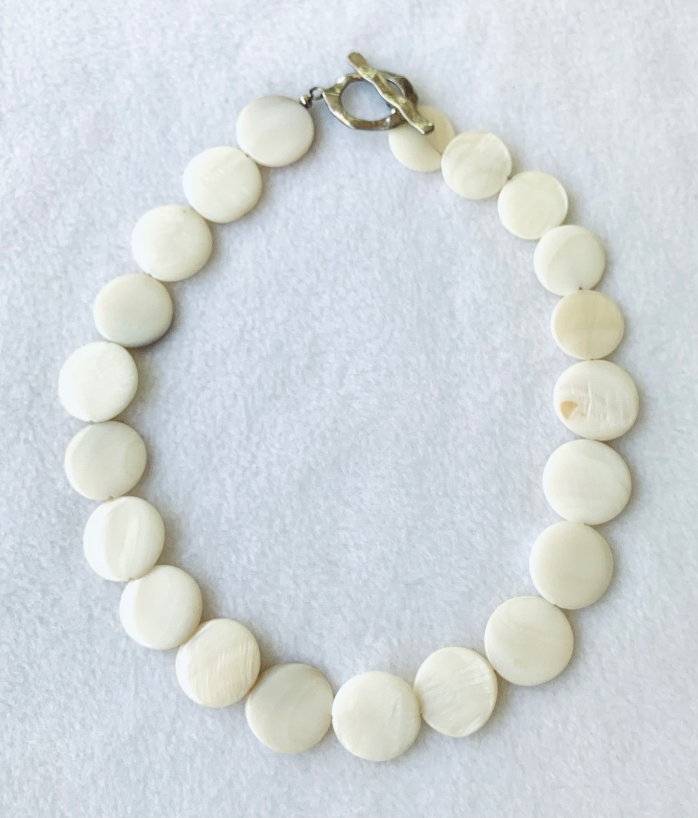 Mother of Pearl Coin Necklace