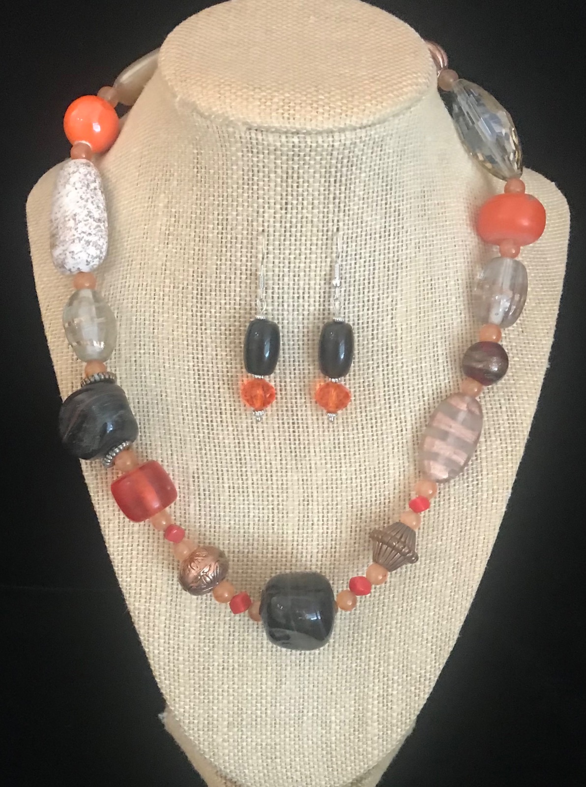 Orange and Brown Necklace