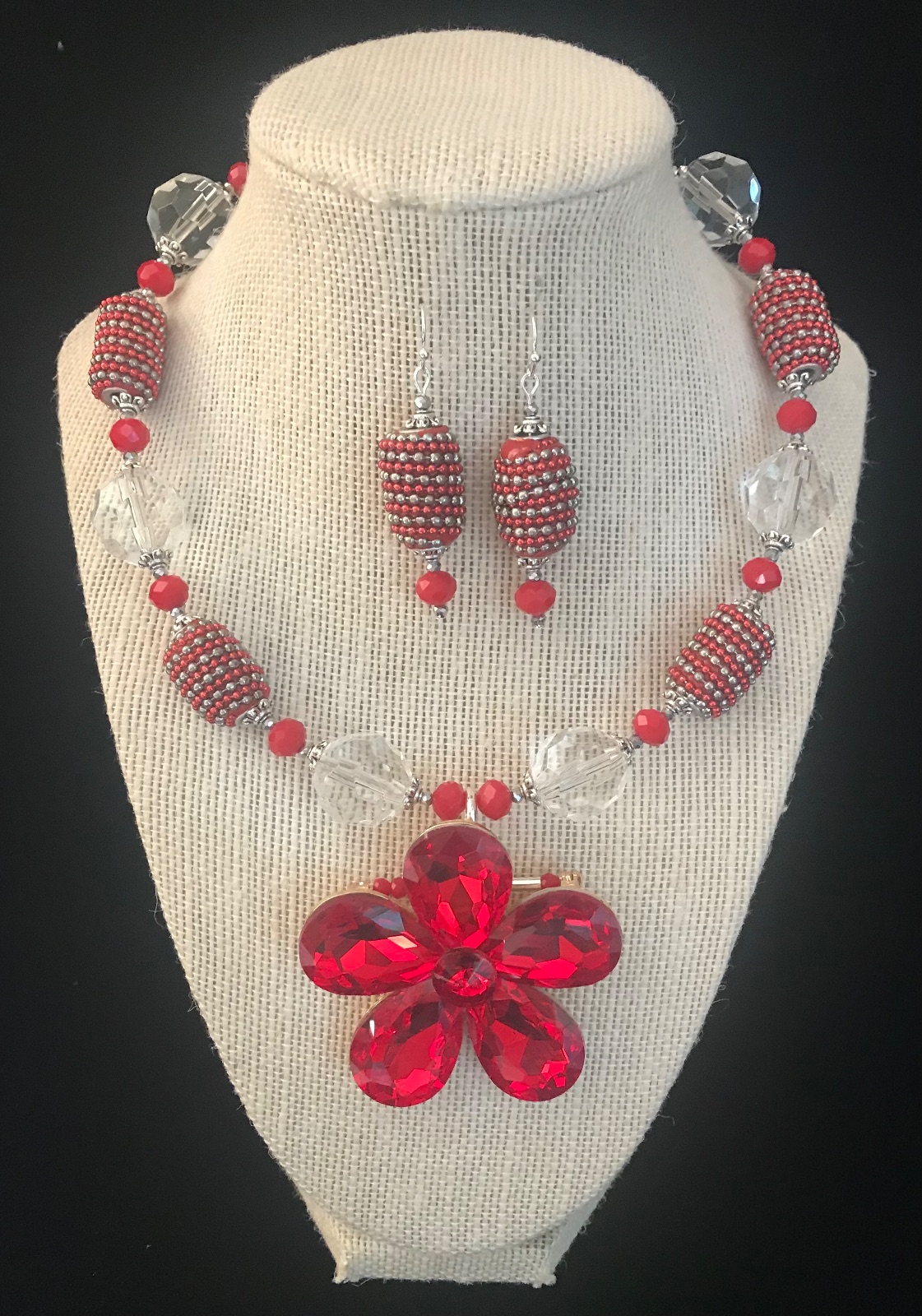 Red Memory Wire Necklace